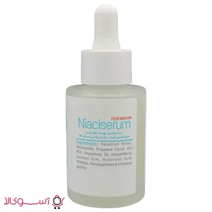 سرم پوست نو آکنه مدل نیاسینامید niaciserum حجم 30 میل
