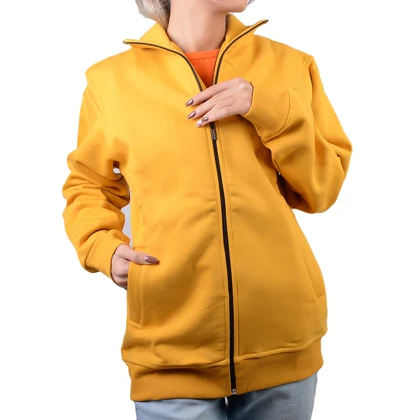 سویشرت یونیسکس یقه اسکی زرد