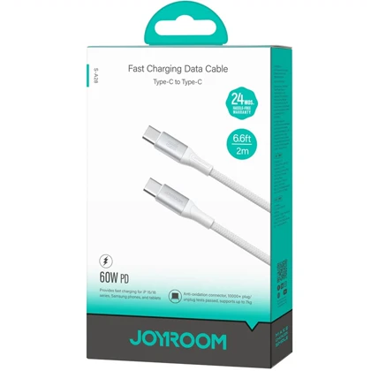 کابل شارژ تایپ سی 60 وات جویروم Joyroom مدل S-A28 دو متری