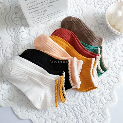 جوراب مچی لبه رنگی -طرح 2