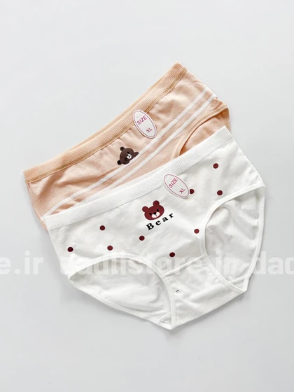 شورت اسلیپ نخ پنبه عروسکی طرح خرس
