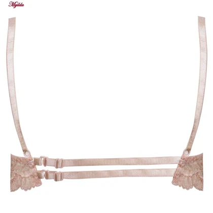 ست شورت و سوتین زنانه فنردار برتا گلبهی کد 5108-4032-P به همراه نگهدارنده جوراب