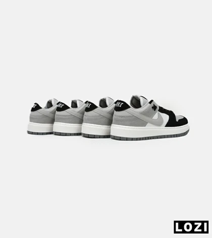 کفش کتانی مردانه طوسی مشکی سفید نایک NIKE SB