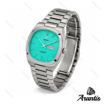 ساعت امگا سیمستر مردانه استیل صفحه سبز آبی m-10789