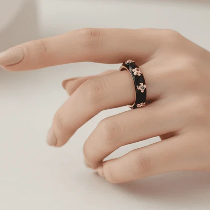 انگشتر دخترانه میناکاری