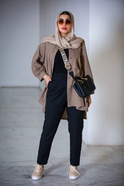 مانتو ژاکارد پیراهنی پایین کلوش