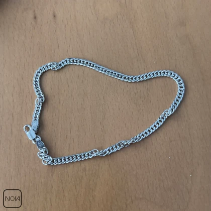 دستبند نقره مردانه دوبل کد 0353230