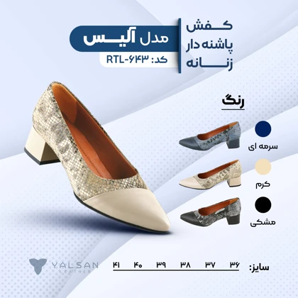 ست کیف و کفش زنانه چرم یلسان مدل هیلدا کد 924-ALIS-RTL
