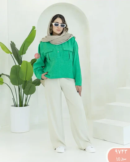 شومیز کراپ جلو بسته 9743