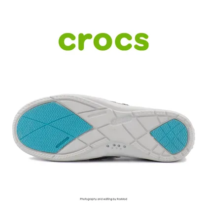لوفر مردانه کراکس - Crocs Walu Accent Men Charcoal/Electric Blue