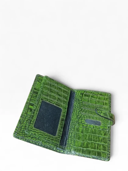 کیف پول و موبایل چرم طبیعی مدل زبانه دار