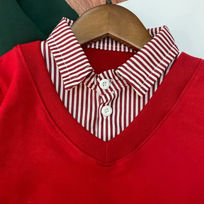 بلوز پسرانه دو یقه یلدایی