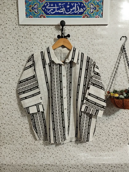 شومیز طرح دار زنانه کد 4030154