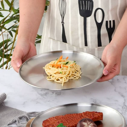 بشقاب استیل سیلور یونیک پلاس / unique plus در 7 سایز