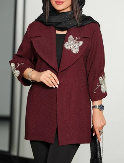 کت لارا سنگدوزی طرح پروانه