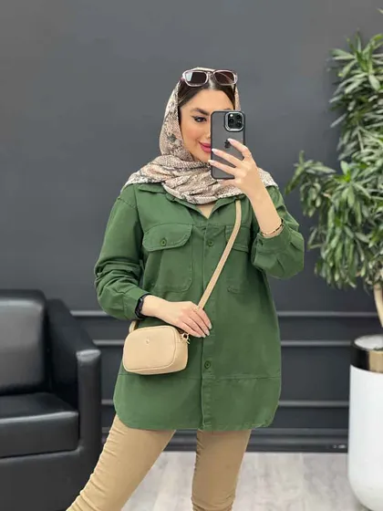 مانتو کتان پایین برش‌دار