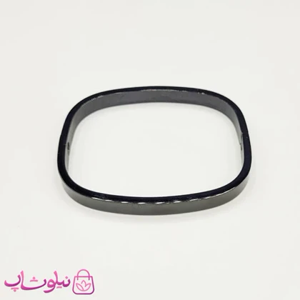 دستبند زنانه مدل کارتیه مربعی استیل فول مشکی کد 260