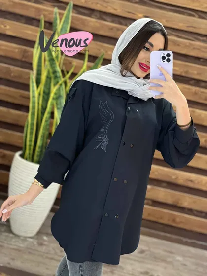 مانتو الیزه طرح دار