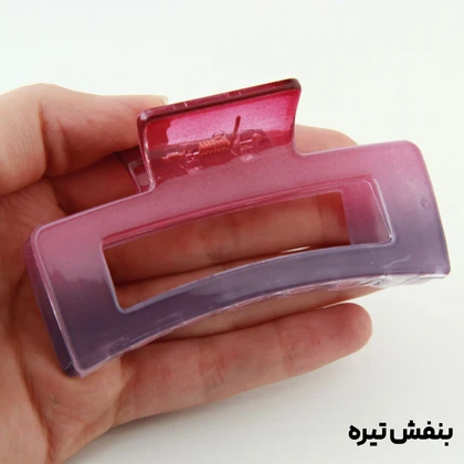 کلیپس دخترانه مدل مستطیل ساده دو رنگ