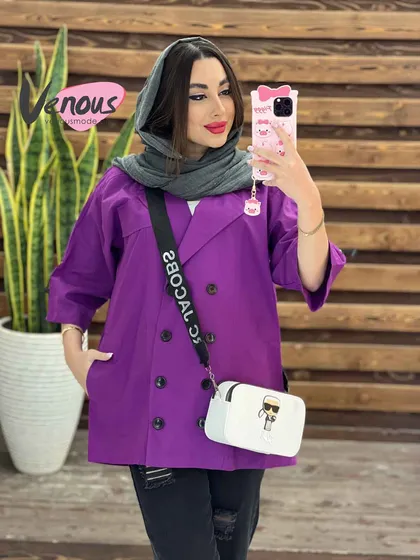 مانتو لینن هشت دکمه