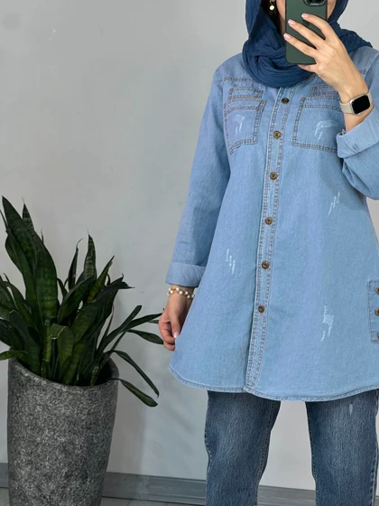 مانتو جین کاغذی ندا