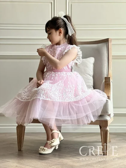 پیراهن مجلسی تور طرح برگ