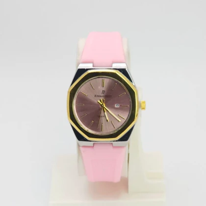 ساعت مچی زنانه اودمار پیگه 5760 Audemars Piguet با موتور کوارتز و بند سیلیکونی