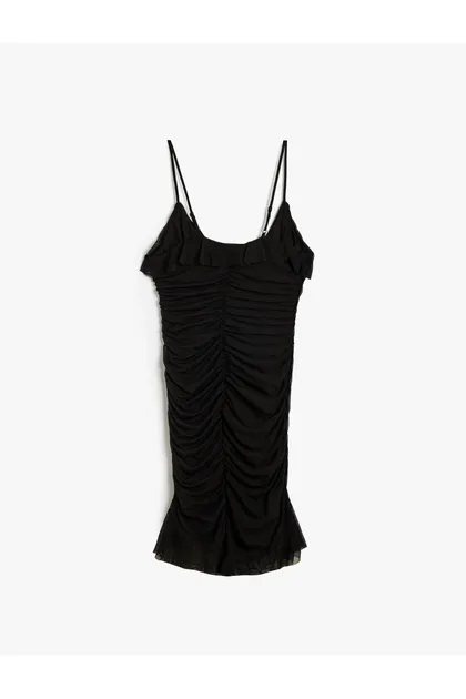 لباس مینی بند بند دار با آستر توری 4SAK80033EK