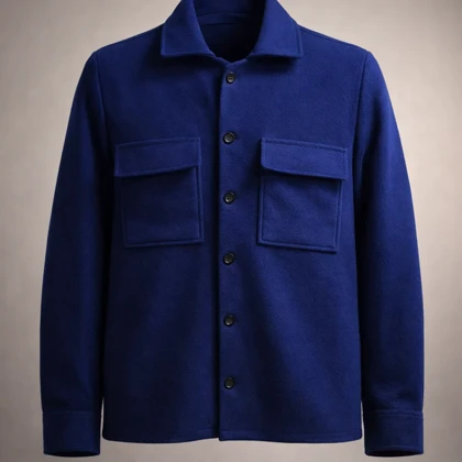 کت فوتر کوبیده سنگین وزن رنگ آبی شالی قواره باکسی