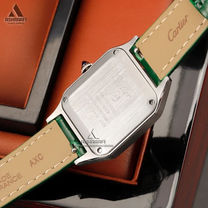ساعت زنانه کارتیه سبز Cartier Santos-Dumont SSG28