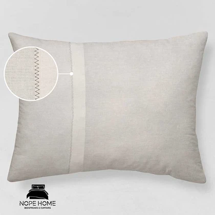 روبالشی نخ پنبه مدل کتان ساده