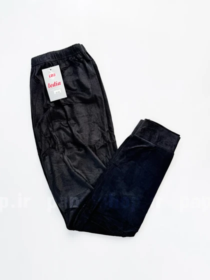 شلوار مخمل مشکی ساده