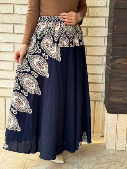 دامن نخی کلوش طرح اندونزی آینه 6877