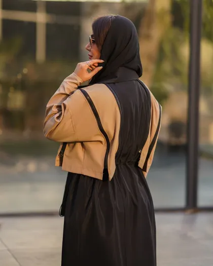 بارانی آستردار ترکیبی ژیله زیپی کد 768