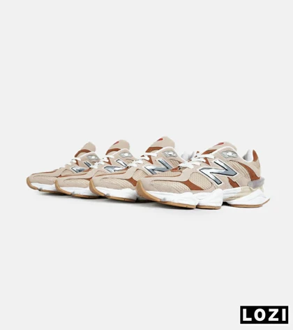 کفش کتانی مردانه و زنانه کرم قهوه ای NEW BALANCE 9060 مدل 7312