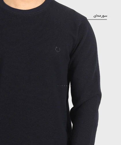 تیشرت آستین بلند مردانه بافت ریز 4416