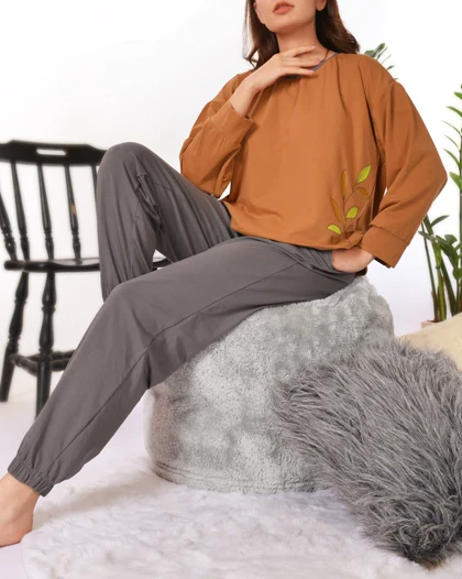 تیشرت و شلوار شاخه طوبی زنانه