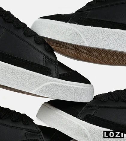 کفش کتانی ساق‌دار مردانه و زنانه مشکی سفید Nike Blazer Low 77 مدل 7465