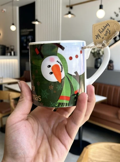 ماگ سرامیکی دسته دار طرح کریسمسی