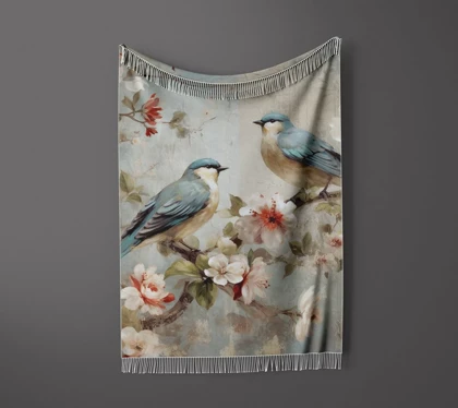 شال مبل ریش دار sofa shawl 198