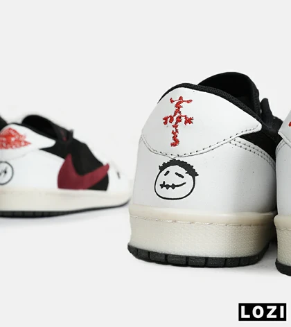 کفش کتانی مردانه قهوه ای سفید مشکی زرشکی NIKE travis scott