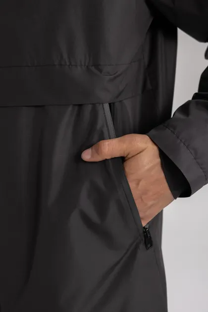 کت بارانی بلند ضد آب هوددار ضد آب Fit C3972AX24SP