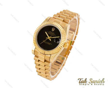 ساعت رولکس زنانه طلایی مدل دیت جاست Rolex-3621-L