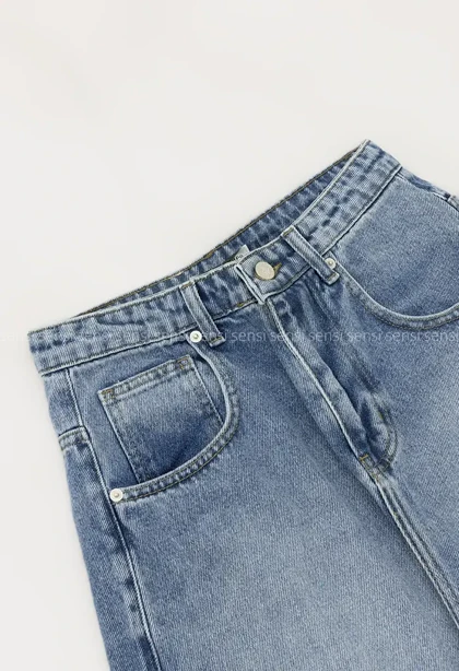 شلوارک جین واید قد 80کد1004174