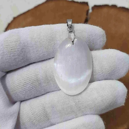 سنگ سلنایت کد 7 (به همراه زنجیر استیل و بند چرمی)