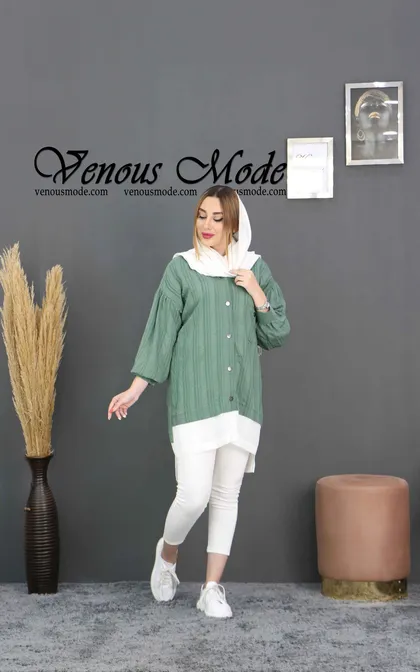 شومیز پیراهنی ترکیبی