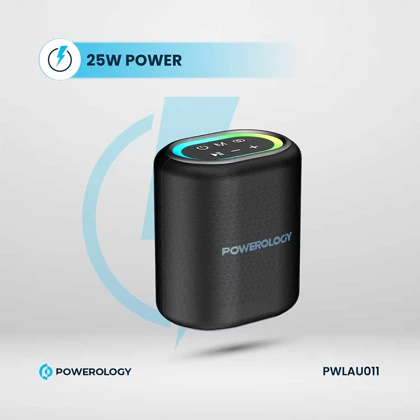 اسپیکر بلوتوثی شارژی قابل حمل 25 وات پاورولوژی Powerology PWLAU011 با نور RGB