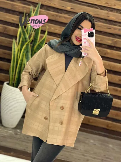 مانتو کتی چهار دکمه کتیبه