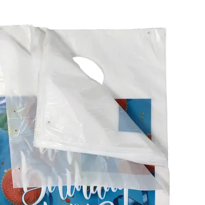 پلاستیک طرح دار دسته دار طرح کاپ کیک سایز (100 عددی)