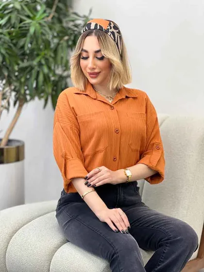شومیز کراش دو جیب